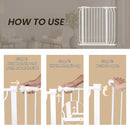 Baby Gate for Stairs and Doorways - White