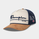 Adult Faux Suede and Corduroy Baseball Hat - Brown