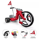 Big Flyer Sport with Large Front Wheel and Adjustable Seat for Kids - Red