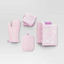 6pc Kitchen Textile Set Pink/Ivory - ™