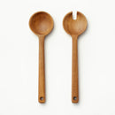 Wood Salad Serving Spoon Set - Brown