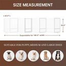 Freestanding Dog Gate with Door - White