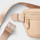Faux Neoprene Fanny Pack - Tan