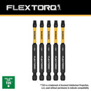 DEWALT FLEXTORQ DWAF3TX25IR5 Impact Screwdriving Bit, T25 Drive, Torx Drive, 1/4 in Shank, Hex Shank, 3-1/2 in L