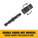 DEWALT DWADEND14516 Double-Ended Nut Driver, 1/4, 5/16 in Drive, Hollow Hex Drive