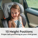 KidFit ClearTex Plus 2-in-1 Belt Positioning High Back Booster Car Seat - Drift