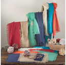 Saro Lifestyle Fringed Jute Tablecloth, Natural, 90" x 132"