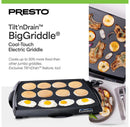 Tilt 'n Drain Electric Big Griddle - Nonstick Ceramic Surface