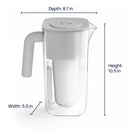 7 Cup Water Filter Pitcher - BPA-Free Plastic