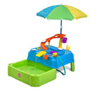Two-Tier Blue Plastic Outdoor Water Table - Multi-color