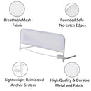 Adjustable Mesh Bed Rail - White