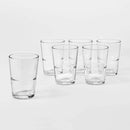 Glass Stackable Tall Tumblers Set of 6