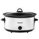6 Qt Manual Slow Cooker with 3 Heat Settings, White