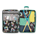 Large Checked Spinner Suitcase - Emerald