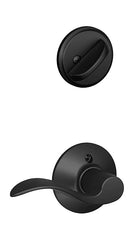 Schlage F59ACC622RH Handleset Interior Trim, Wave, 1 Grade, Thumbturn Lock, Keyed Different Key, Metal, Matte Black