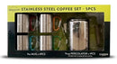9-Cup Stainless Steel Coffee Percolator Set with Mugs