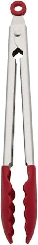 Silicone-Tipped Tongs - Red