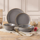 16-Piece Dinnerware Set - Dark Grey