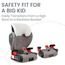 Backless Belt-Positioning Booster Seat - Gray