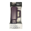 40 Oz Tumbler with Handle and Straw Lid - Purple