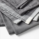 3pc Kitchen Towels Dark Gray