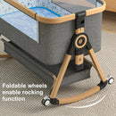 3 in 1 Baby Bassinet - Brown & Black