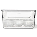 Egg Bin with Removable Tray - White
