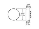 PM V164KR Side Marker Light, 9 to 16 V, LED Lamp, Red Lens, Grommet Mounting