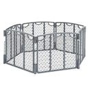 Adjustable 6-Panel Play Area - Cool Gray