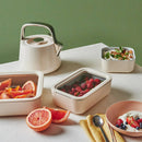 13-piece Glass Food Storage Set - Cream