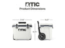 22qt Ultra-Light Wheeled Hard Sided Cooler - White