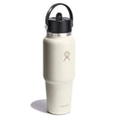 32oz Wide Mouth Flex Straw Travel Water Bottle - White
