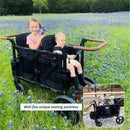 VYOO2 Stroller Wagon with Canopy 2 Seater - Black