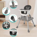 Convertible 6-in-1 Baby High Chair - Gray