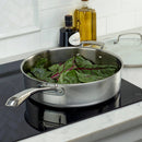 Classic Stainless 5.5qt Saute Pan with Helper Handle and Cover