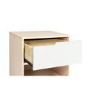 Hudson Nightstand with USB Port in Washed Natural / White