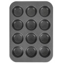 Professional 12 Cup Nonstick Muffin Pan - Silver