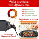12-In. x 10-In. 1,200-Watt Electric Griddle with Ceramic Non-Stick Coating - Black