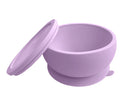 Silicone Baby Suction Bowl with Lid - Purple