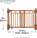 Deluxe Top of Stair Baby Gate with Dual Banister Kit