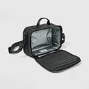 Faux Neoprene Lunch Tote - Black