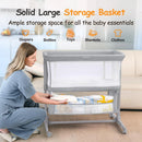 Portable Bedside Bassinet Sleeper - Light Gray