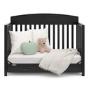 Benton 5-in-1 Convertible Crib with Drawer - Black
