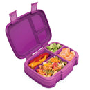 Versatile 4 Compartment Bento-Style Lunch Box - Purple
