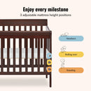 Aden 4 in 1 Convertible Mini Crib - Espresso