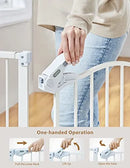 Auto Close Baby Gate for Pets - White