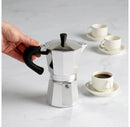 Manual Stovetop Espresso Maker - Polished Aluminum