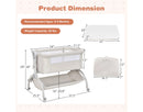 Infans 3-In-1 Portable Baby Bassinet Bedside Cradle With Mattress