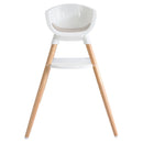 Height-Adjustable Wooden High Chair - Walnut