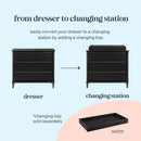 Jenny Lind Spindle 3-Drawer Dresser - Ebony